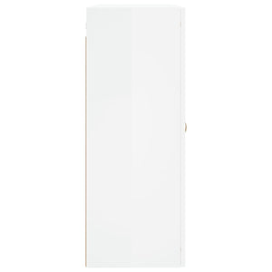 Mobile a Parete Bianco Lucido 69,5x34x90 cm 828454