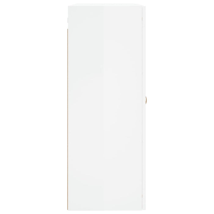 Mobile a Parete Bianco Lucido 69,5x34x90 cm 828454