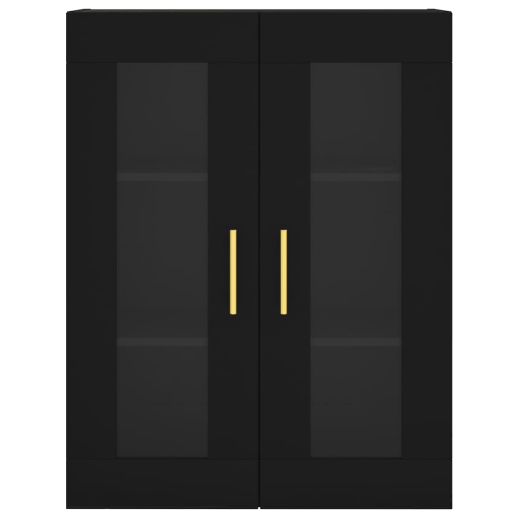 Mobile a Parete Nero 69,5x34x90 cm 828469