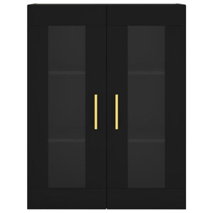 Mobile a Parete Nero 69,5x34x90 cm 828469