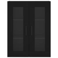 Mobile a Parete Nero 69,5x34x90 cm 828501