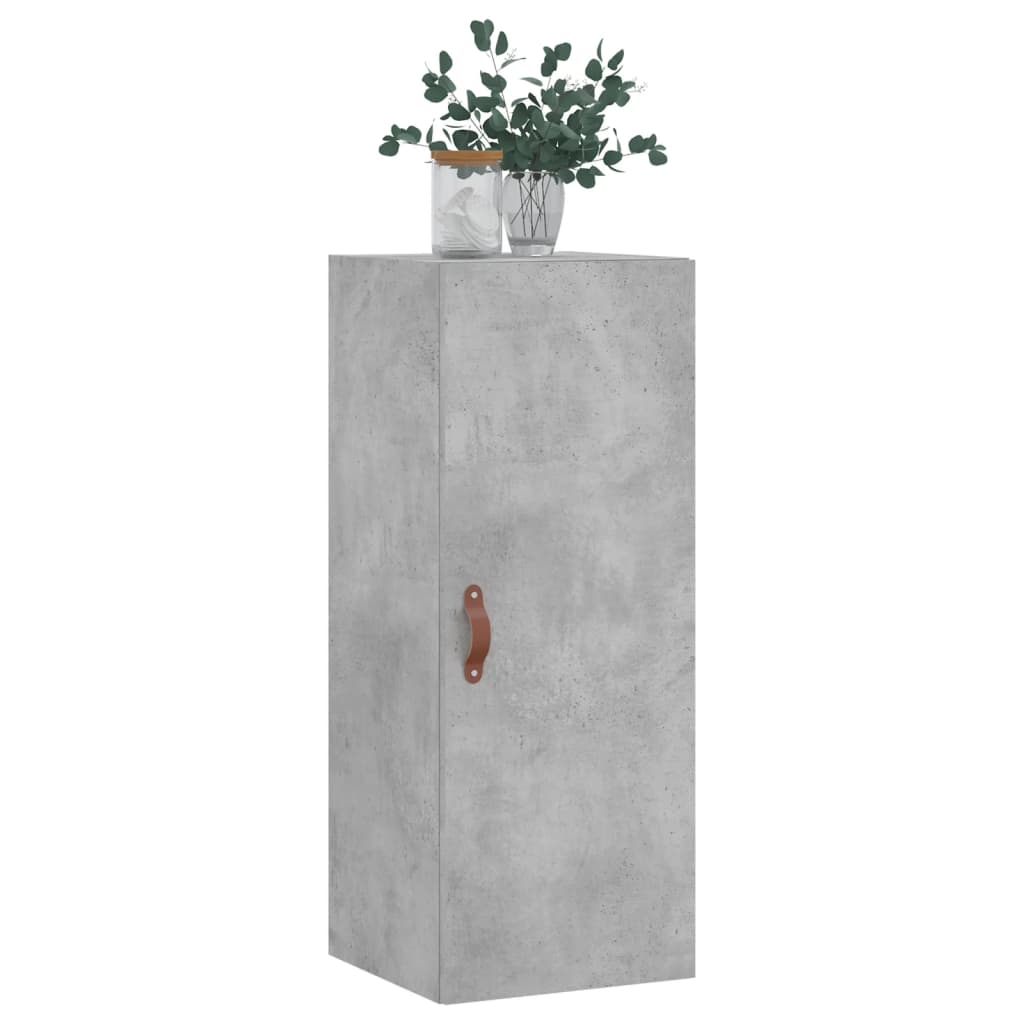 Mobile a Parete Grigio Cemento 34,5x34x90 cm 828832