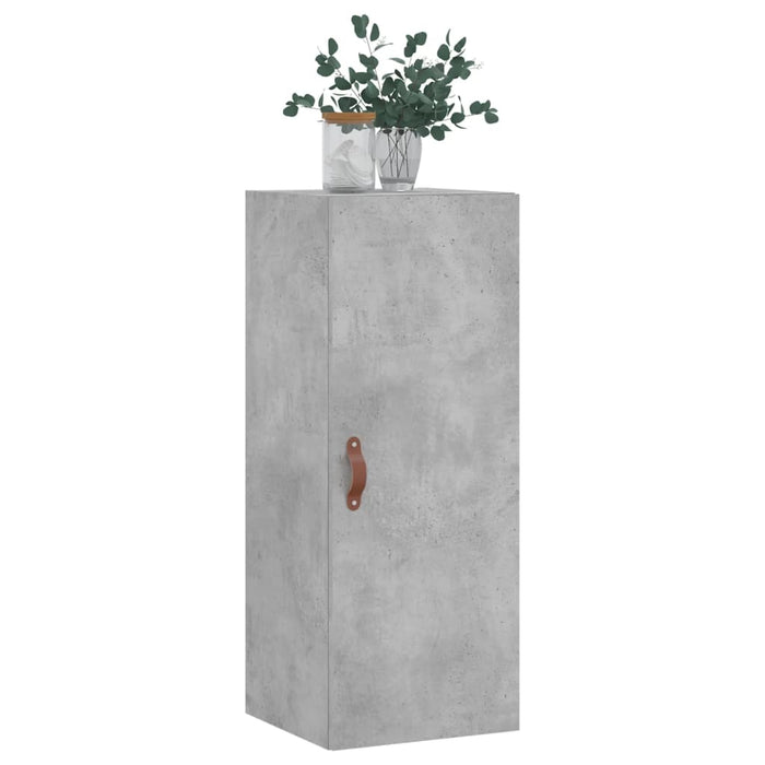 Mobile a Parete Grigio Cemento 34,5x34x90 cm 828832
