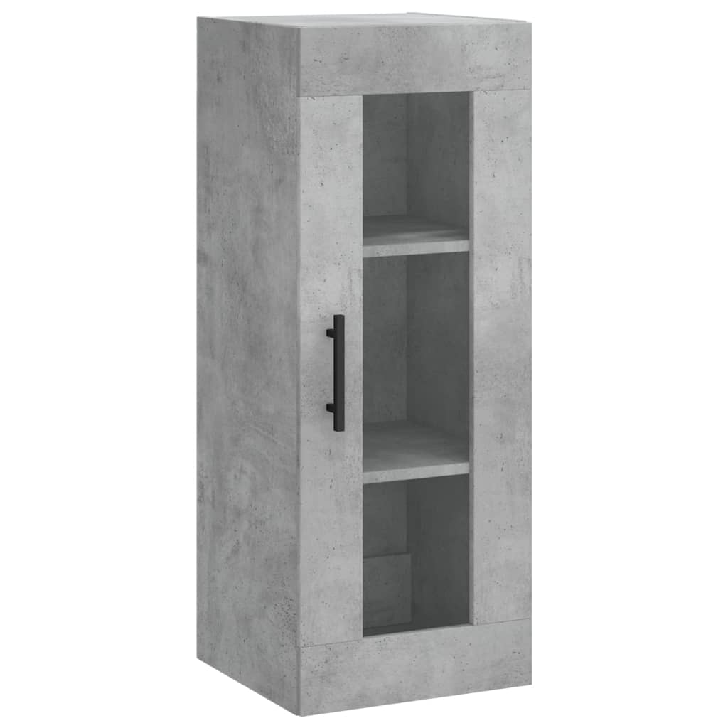 Mobile a Parete Grigio Cemento 34,5x34x90 cm 828936