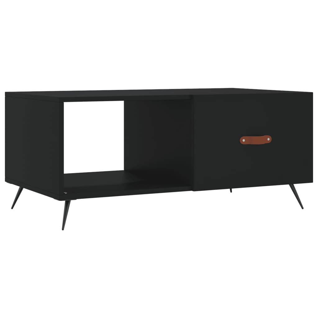 Tavolino da Salotto Nero 90x50x40 cm in Legno Multistrato 829181