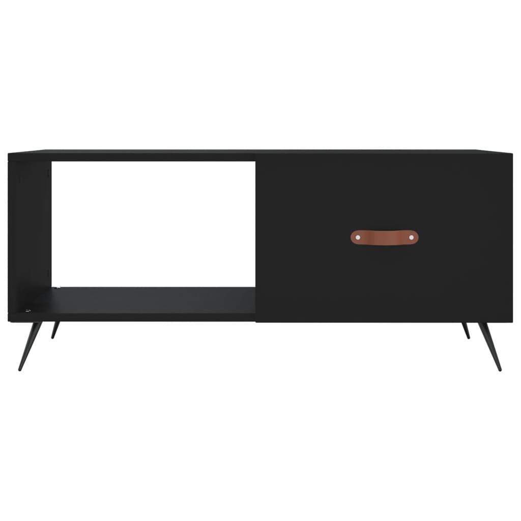 Tavolino da Salotto Nero 90x50x40 cm in Legno Multistrato 829181