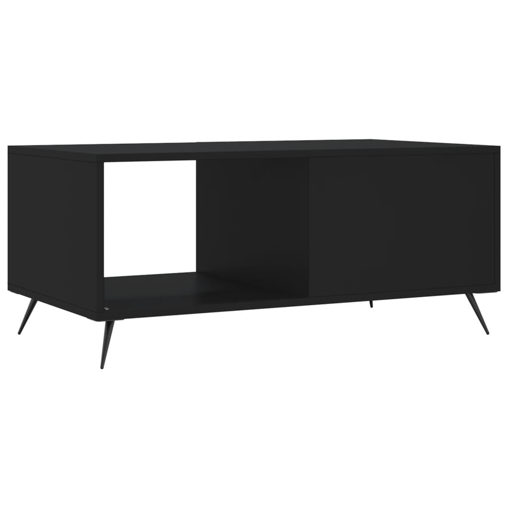 Tavolino da Salotto Nero 90x50x40 cm in Legno Multistrato 829181