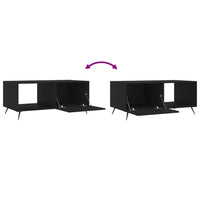 Tavolino da Salotto Nero 90x50x40 cm in Legno Multistrato 829181