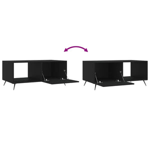 Tavolino da Salotto Nero 90x50x40 cm in Legno Multistrato 829181