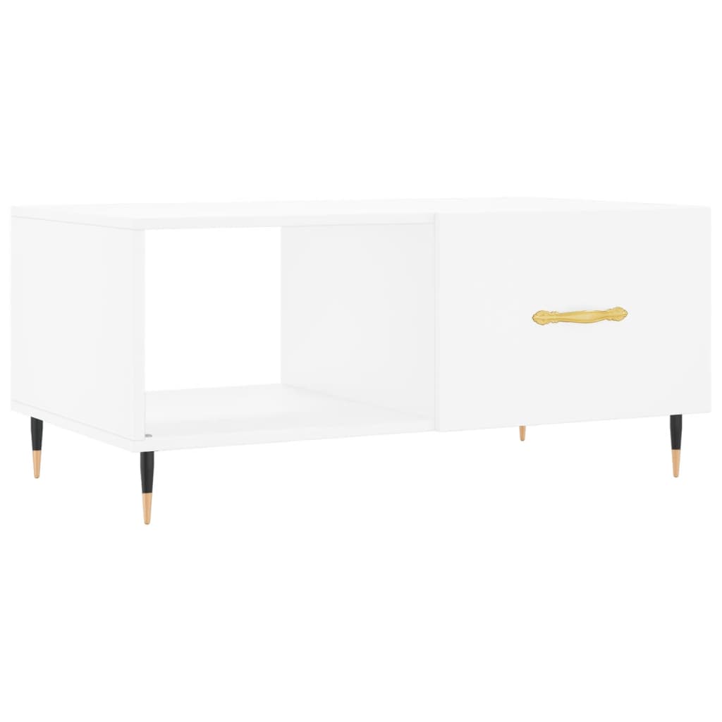 Tavolino da Salotto Bianco 90x50x40 cm in Legno Multistratocod mxl 79693