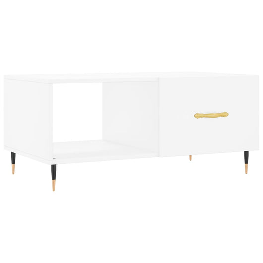 Tavolino da Salotto Bianco 90x50x40 cm in Legno Multistratocod mxl 79693