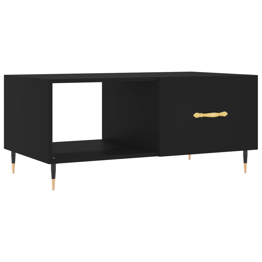 Tavolino da Salotto Nero 90x50x40 cm in Legno Multistratocod mxl 103102