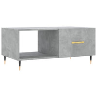 Tavolino da Salotto Grigio Cemento 90x50x40cm Legno Multistrato 829192