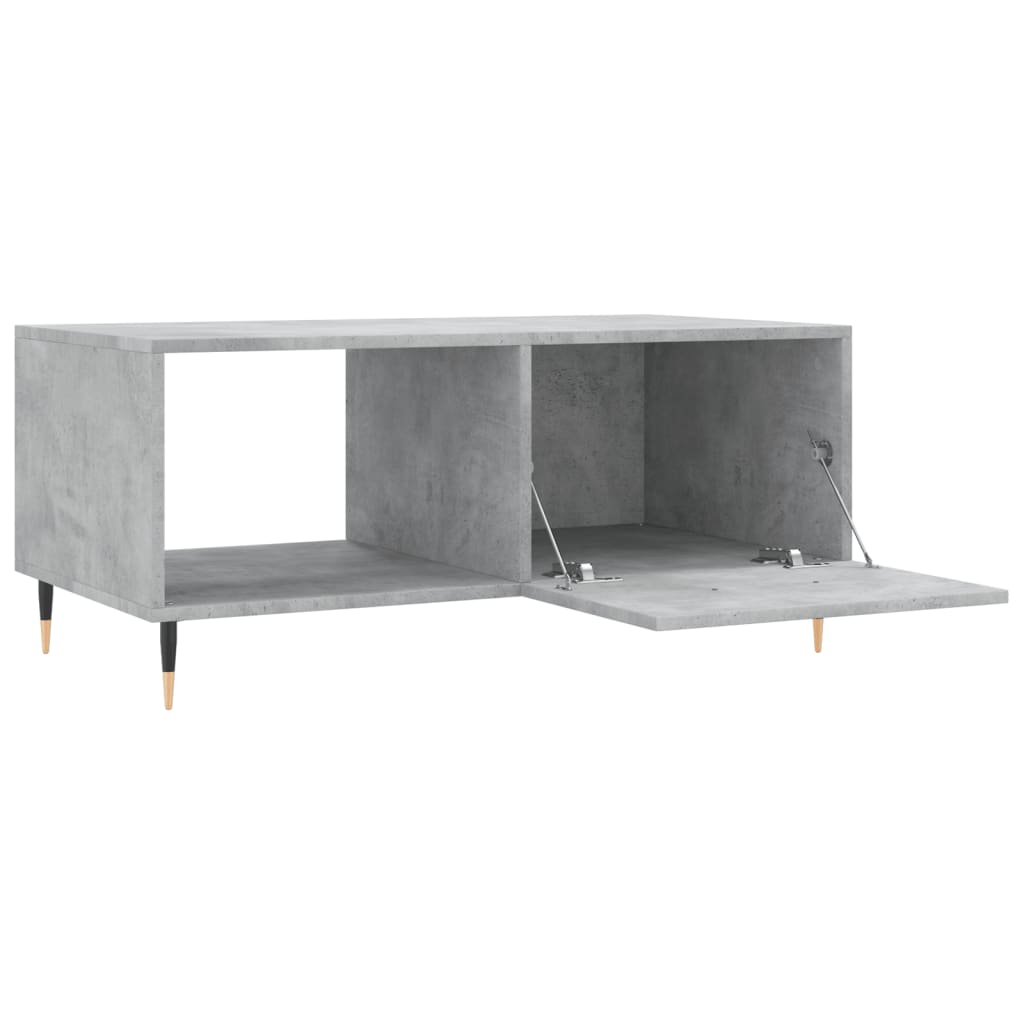 Tavolino da Salotto Grigio Cemento 90x50x40cm Legno Multistrato 829192