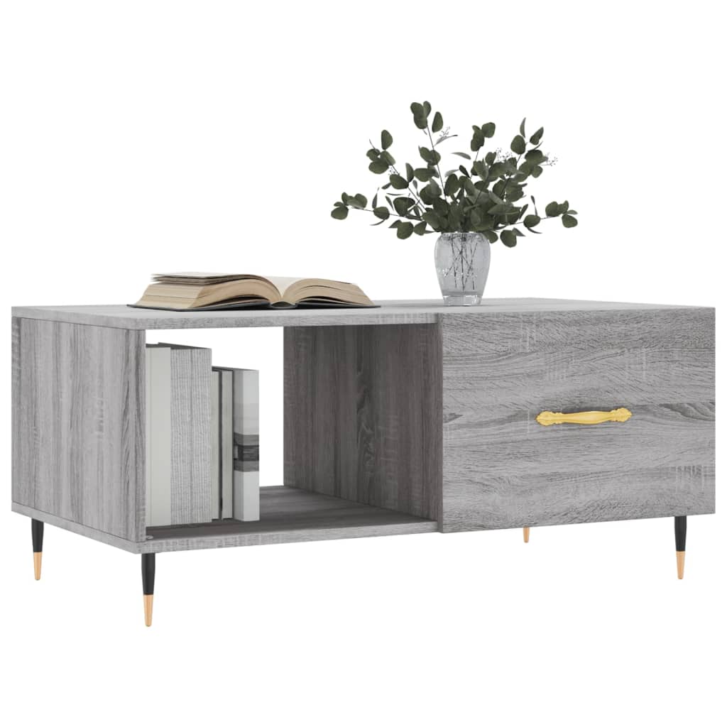 Tavolino da Salotto Grigio Sonoma 90x50x40 cm Legno Multistratocod mxl 104823
