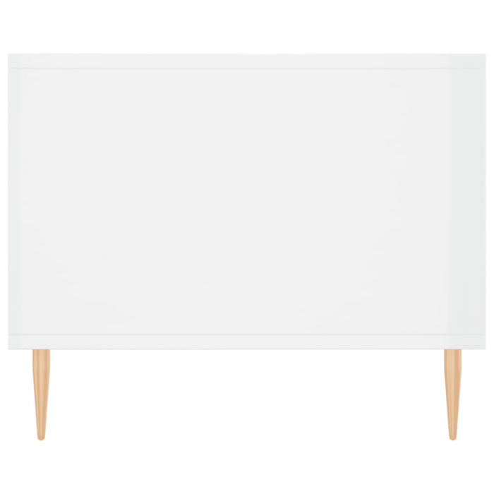 Tavolino da Salotto-Tavolino da soggiorno-Tavolo Bianco Lucido 90x50x40 cm Legno Multistrato 644052