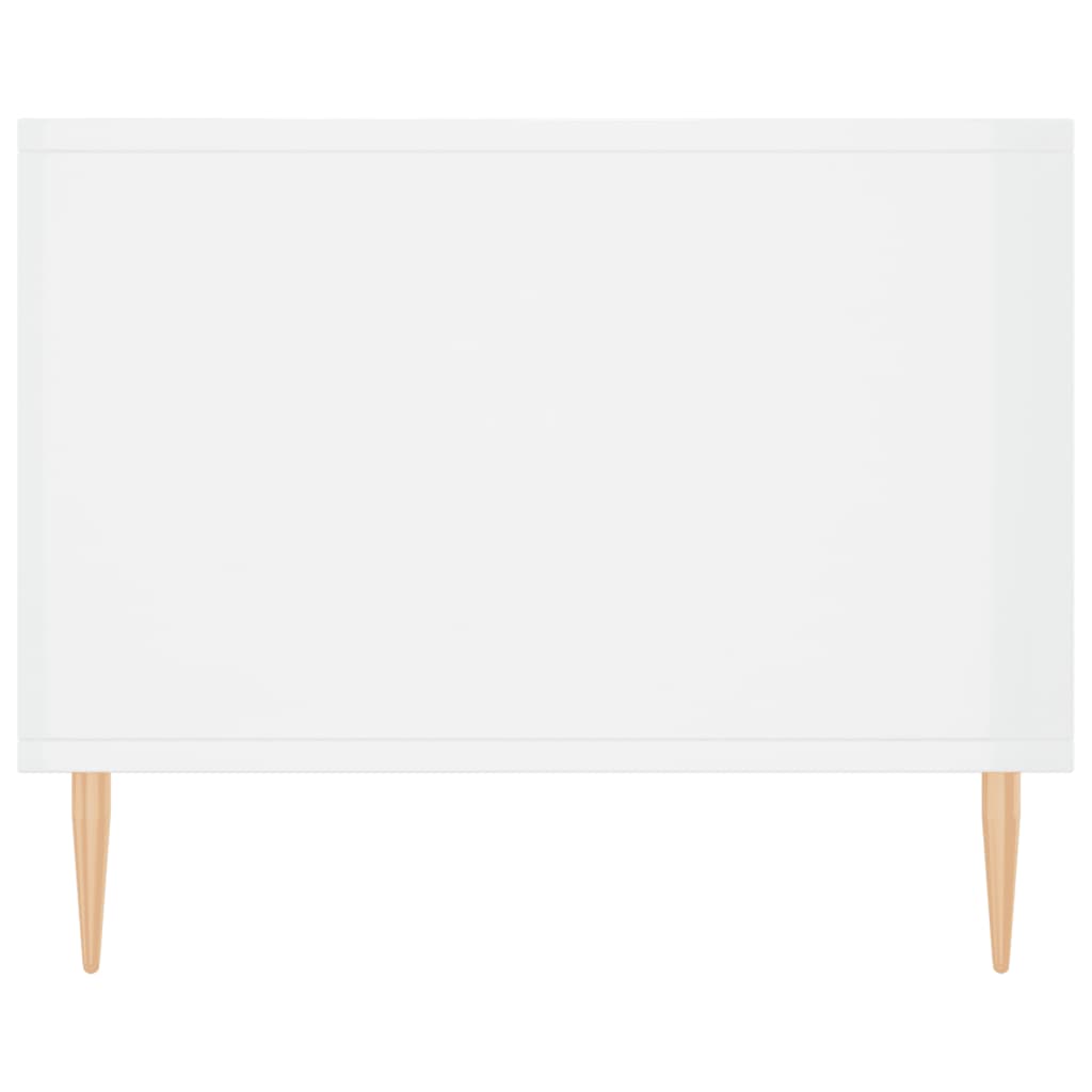 Tavolino da Salotto Bianco Lucido 90x50x40 cm Legno Multistrato 829198