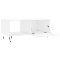 Tavolino da Salotto-Tavolino da soggiorno-Tavolo Bianco Lucido 90x50x40 cm Legno Multistrato 686829