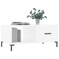 Tavolino da Salotto-Tavolino da soggiorno-Tavolo Bianco 90x50x40 cm in Legno Multistrato 552305