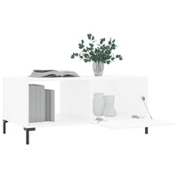 Tavolino da Salotto Bianco 90x50x40 cm in Legno Multistrato 829212