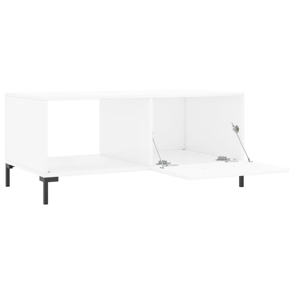 Tavolino da Salotto-Tavolino da soggiorno-Tavolo Bianco 90x50x40 cm in Legno Multistrato 552305