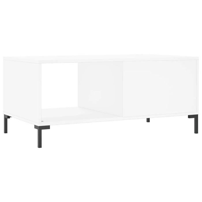 Tavolino da Salotto-Tavolino da soggiorno-Tavolo Bianco 90x50x40 cm in Legno Multistrato 552305