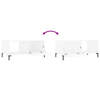 Tavolino da Salotto-Tavolino da soggiorno-Tavolo Bianco 90x50x40 cm in Legno Multistrato 552305