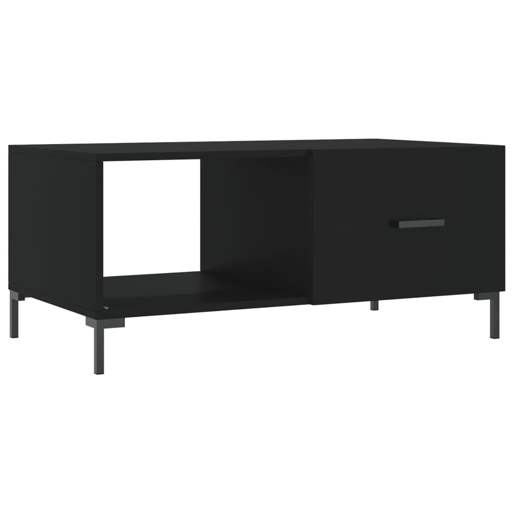 Tavolino da Salotto Nero 90x50x40 cm in Legno Multistrato 829213