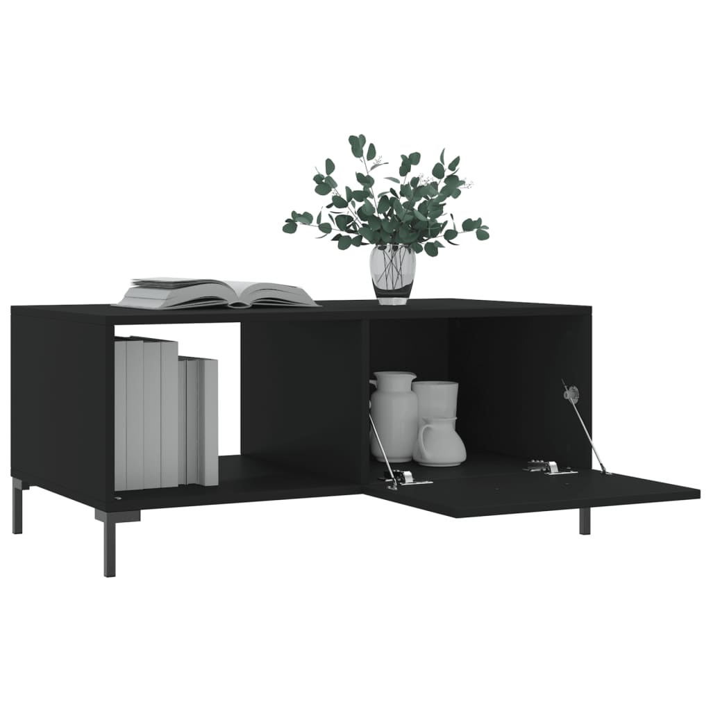Tavolino da Salotto Nero 90x50x40 cm in Legno Multistrato 829213