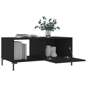 Tavolino da Salotto Nero 90x50x40 cm in Legno Multistrato 829213