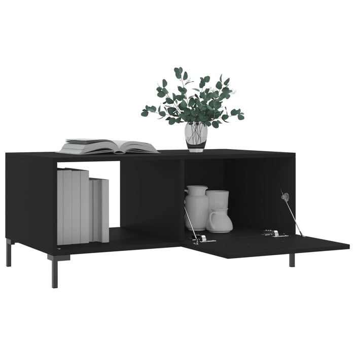 Tavolino da Salotto Nero 90x50x40 cm in Legno Multistrato 829213