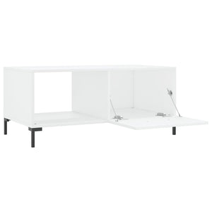Tavolino da Salotto-Tavolino da soggiorno-Tavolo Bianco Lucido 90x50x40 cm Legno Multistrato 819118