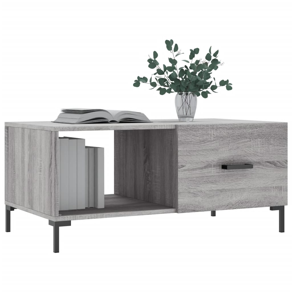 Tavolino da Salotto Grigio Sonoma 90x50x40 cm Legno Multistratocod mxl 80925