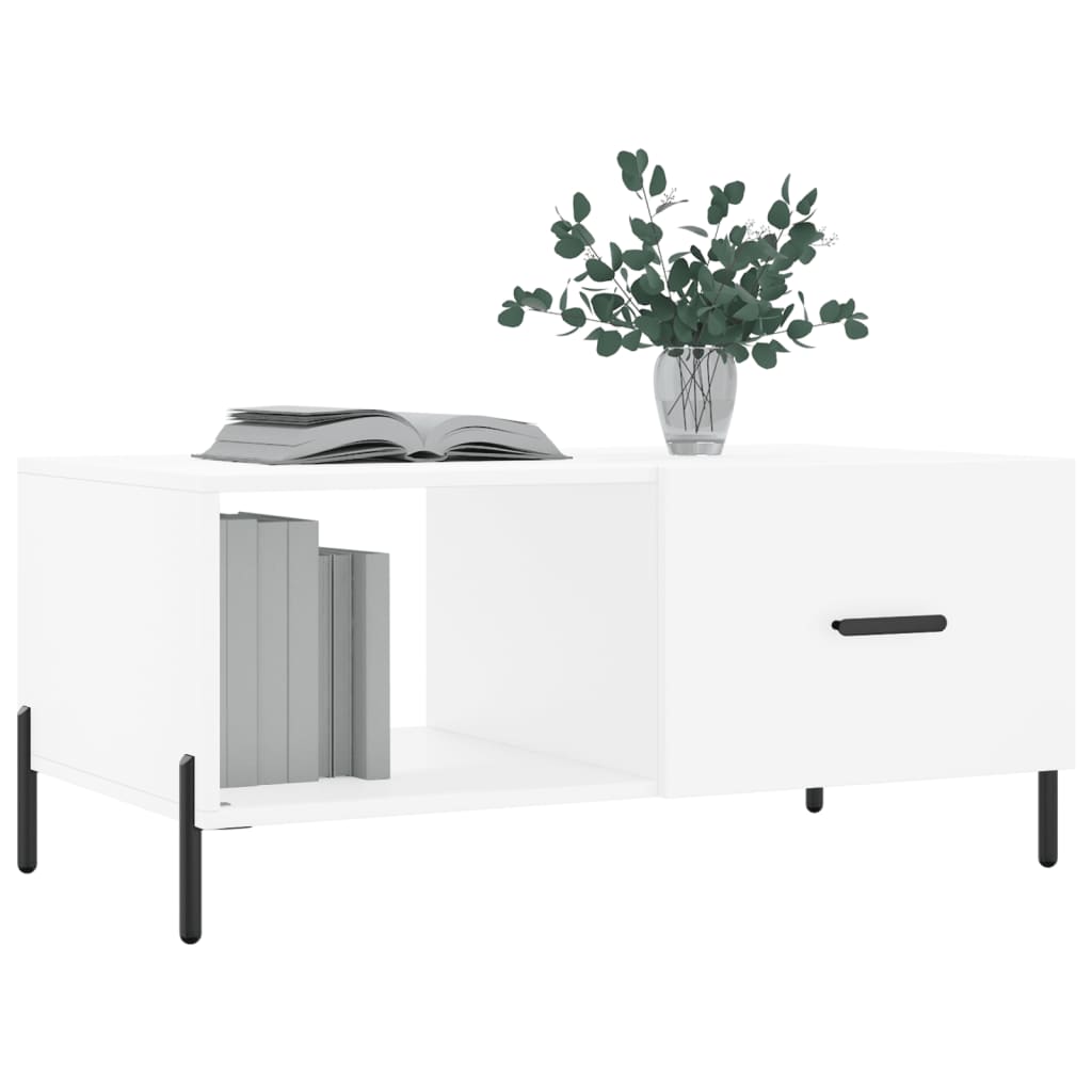 Tavolino da Salotto Bianco 90x50x40 cm in Legno Multistratocod mxl 127560