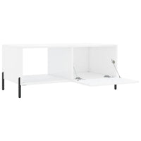 Tavolino da Salotto Bianco Lucido 90x50x40 cm Legno Multistrato 829222