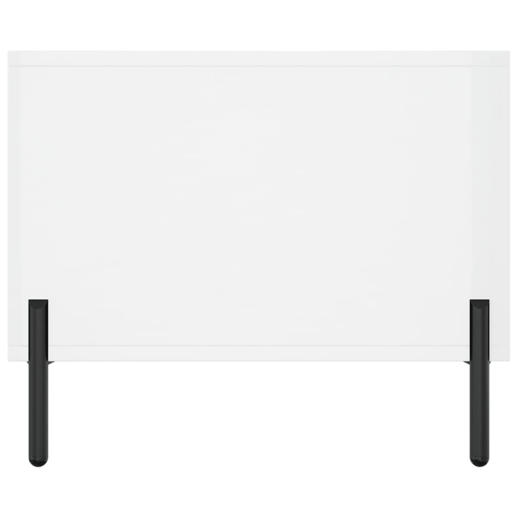 Tavolino da Salotto Bianco Lucido 90x50x40 cm Legno Multistrato 829222