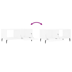 Tavolino da Salotto Bianco 90x50x40 cm in Legno Multistrato 829228