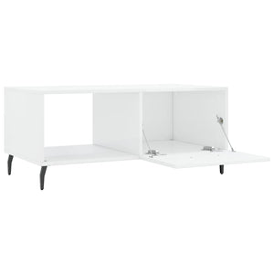 Tavolino da Salotto Bianco Lucido 90x50x40 cm Legno Multistrato 829230