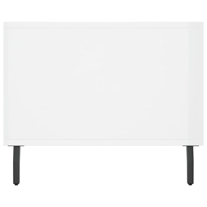 Tavolino da Salotto Bianco Lucido 90x50x40 cm Legno Multistrato 829230