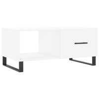Tavolino da Salotto-Tavolino da soggiorno-Tavolo Bianco 90x50x40 cm in Legno Multistrato 453874