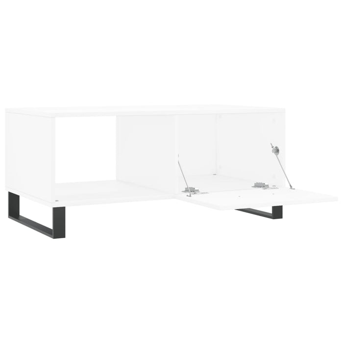 Tavolino da Salotto-Tavolino da soggiorno-Tavolo Bianco 90x50x40 cm in Legno Multistrato 453874