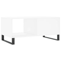 Tavolino da Salotto-Tavolino da soggiorno-Tavolo Bianco 90x50x40 cm in Legno Multistrato 453874