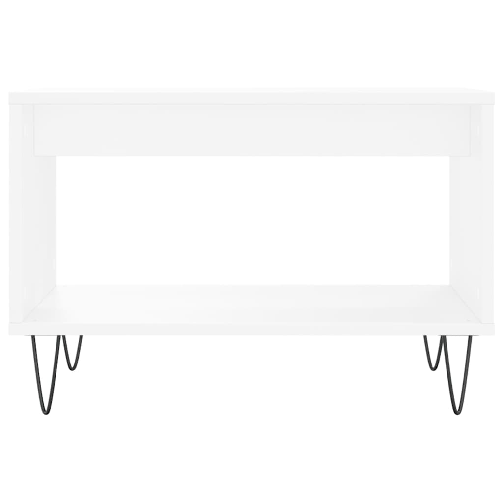Tavolino da Salotto Bianco 60x50x40 cm in Legno Multistrato 829252