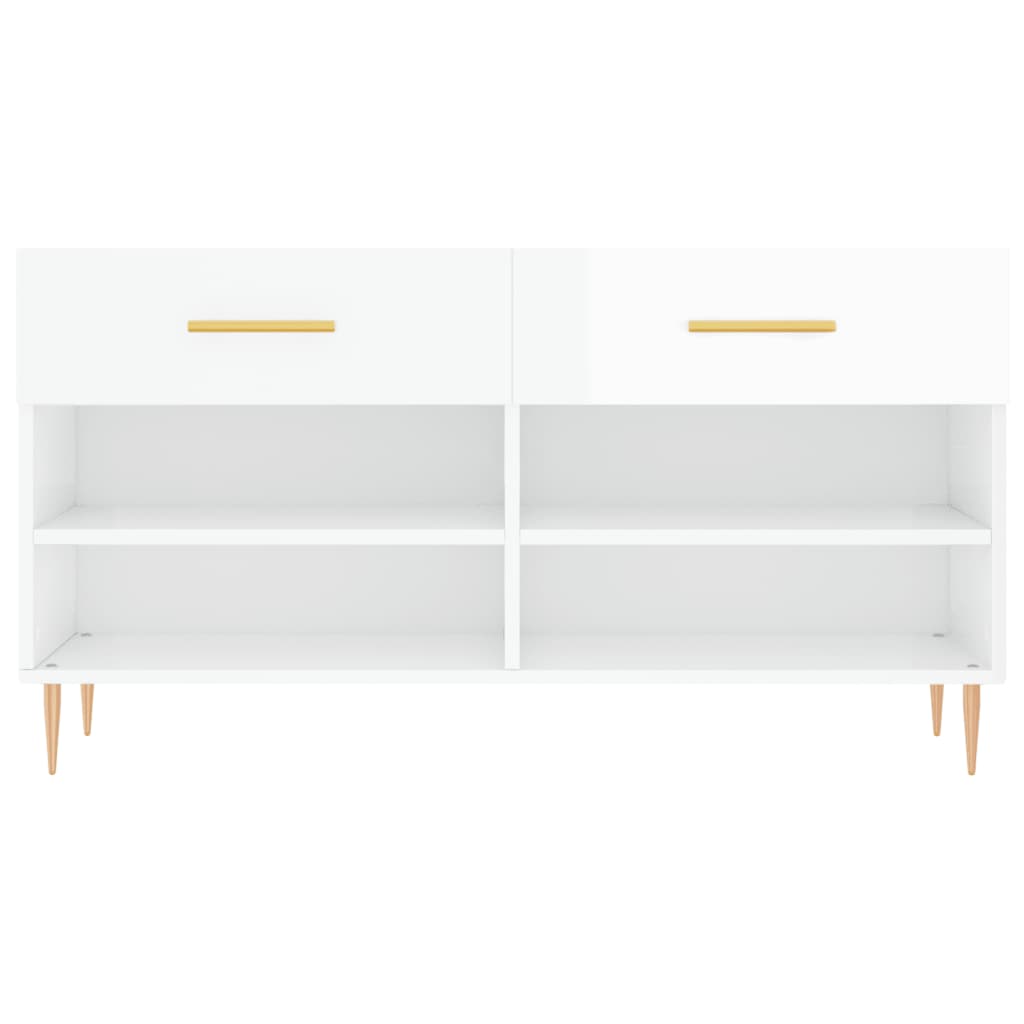 scarpiera scarpiera cassettiera scaffale mobile ingresso portaoggetti lucido 102 x 35 x 55 cm derivati ​​del legno bianco 02_0022896