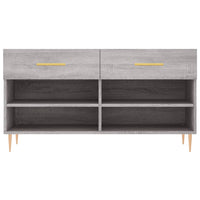 Panca Porta Scarpe Grigio Sonoma 102x35x55 cm Legno Multistrato