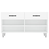 Panca Porta Scarpe Bianca 102x35x55 cm in Legno Multistrato