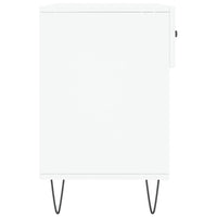 Panca Porta Scarpe Bianca 102x35x55 cm in Legno Multistrato