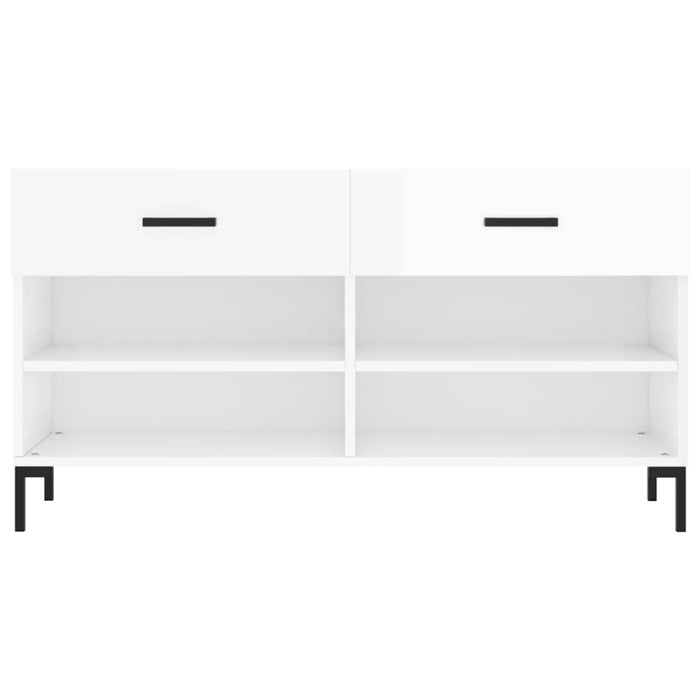 scarpiera scarpiera cassettiera scaffale mobile ingresso portaoggetti lucido 102 x 35 x 55 cm derivati ​​del legno bianco 02_0022899