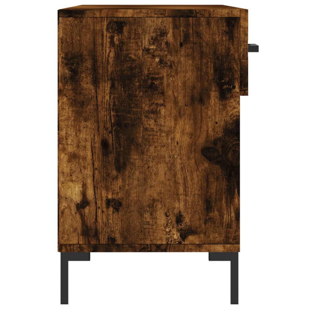 Panca Porta Scarpe Rovere Fumo 102x35x55 cm Legno Multistrato