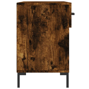 Panca Porta Scarpe Rovere Fumo 102x35x55 cm Legno Multistrato